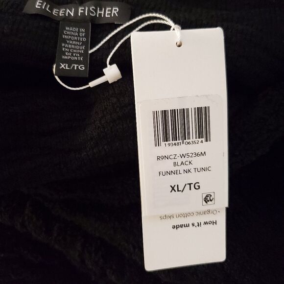 Eileen Fisher Textured Cowl-Neck Sweater in Black - Picture 9 of 13